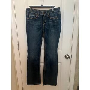 Ariat Women's Dark Wash Riding Jeans Sz 29R boot cut Western Cowgirl Y2K Rodeo